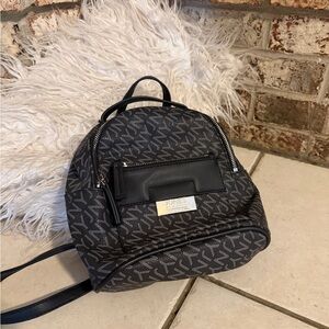 Jones New York Gray Monogram Backpack